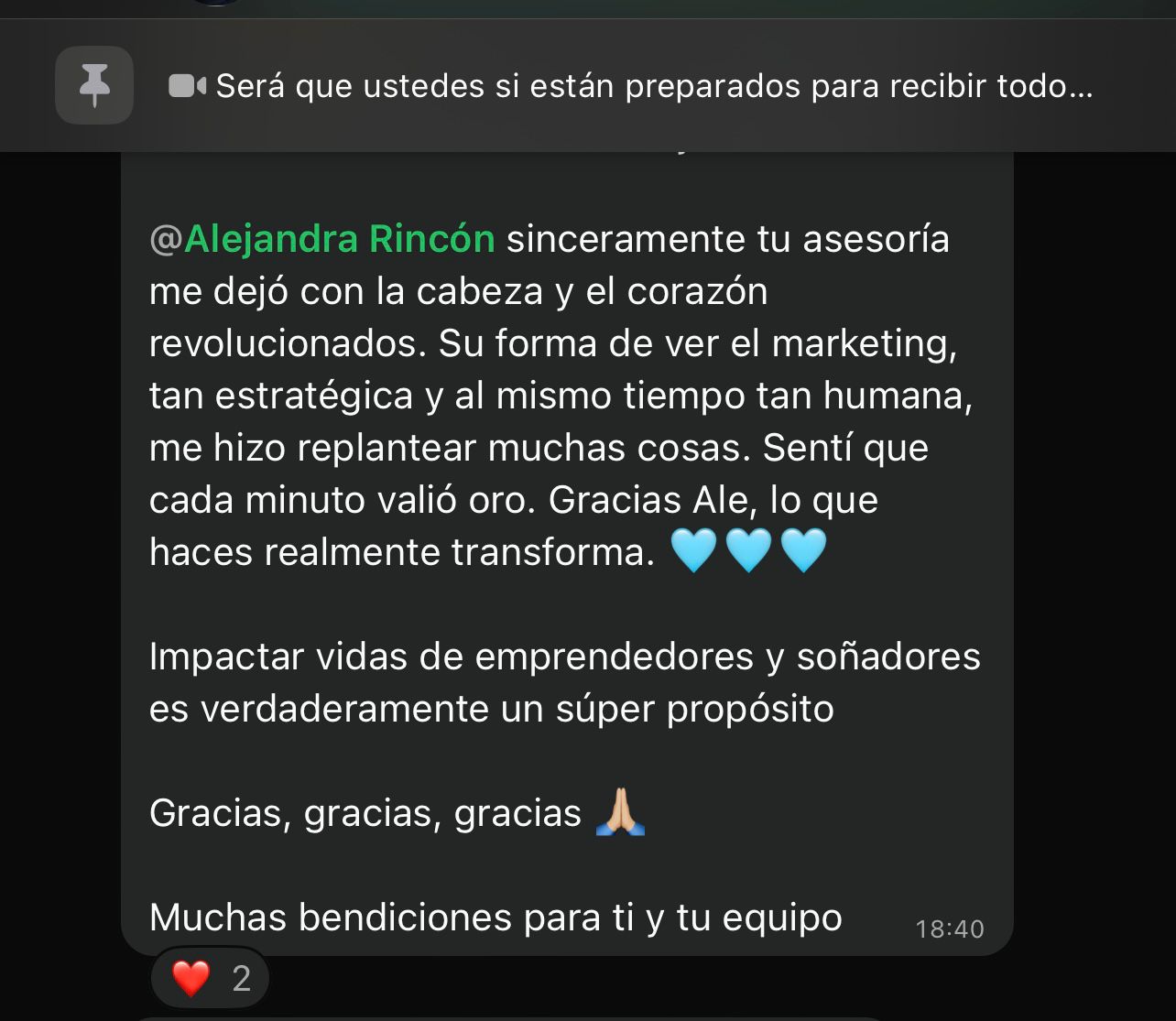 Testimonio de estudiante